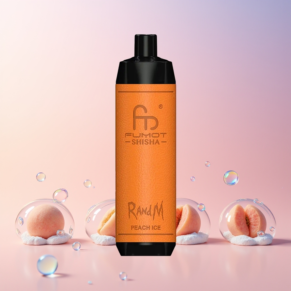 RandM Fumot Shisha 10000 Puffs Disposable Vape – 18ml Prefilled, 850mAh, Peach Ice | Australia Wholesale