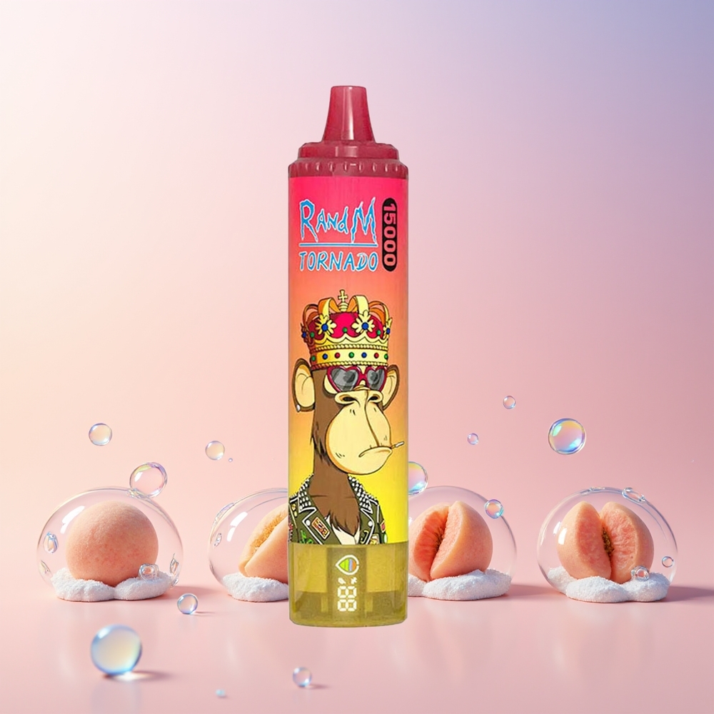 RandM Fumot Tornado 15000 Puffs Disposable Vape – 25mL Liquid, 850mAh, Mesh Coil (Peach Ice) | Australia Wholesale