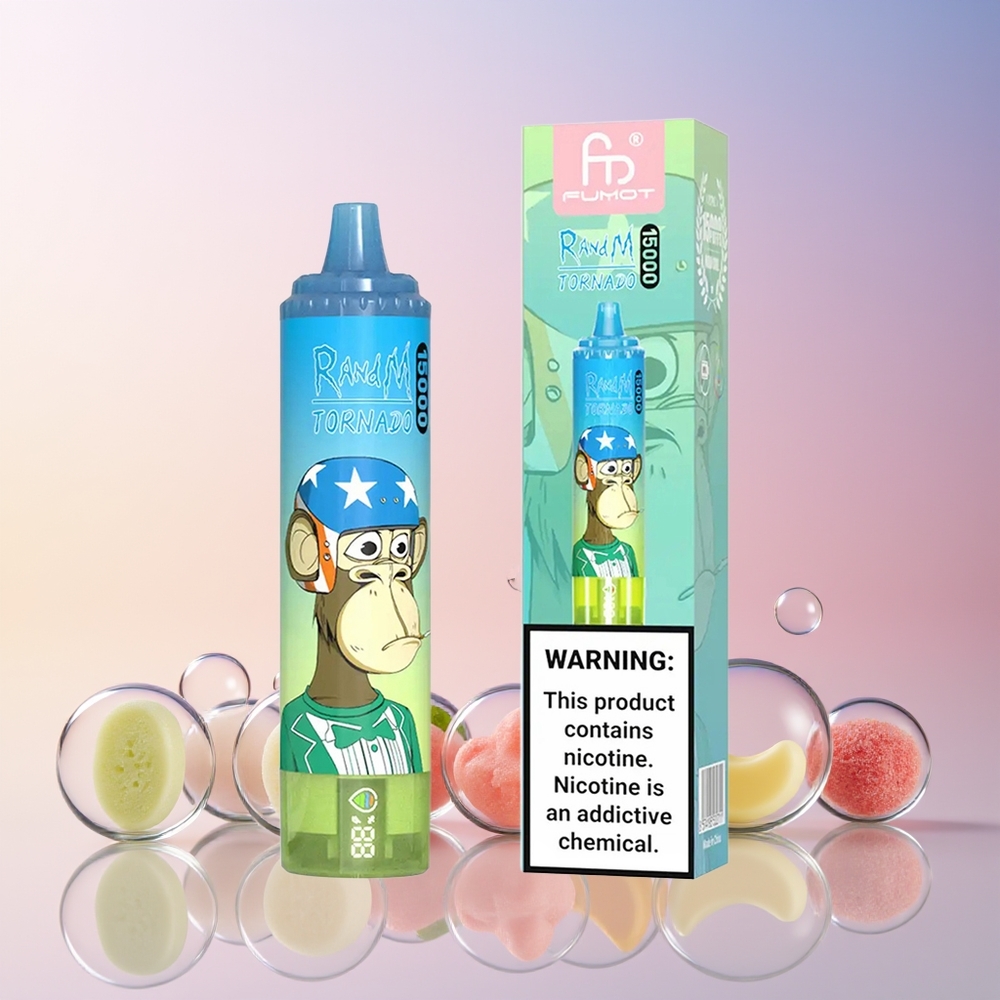 RandM Fumot Tornado 15000 Puffs Disposable Vape – 25mL Mesh Coil, 850mAh (Australia Wholesale) Gummy Bear