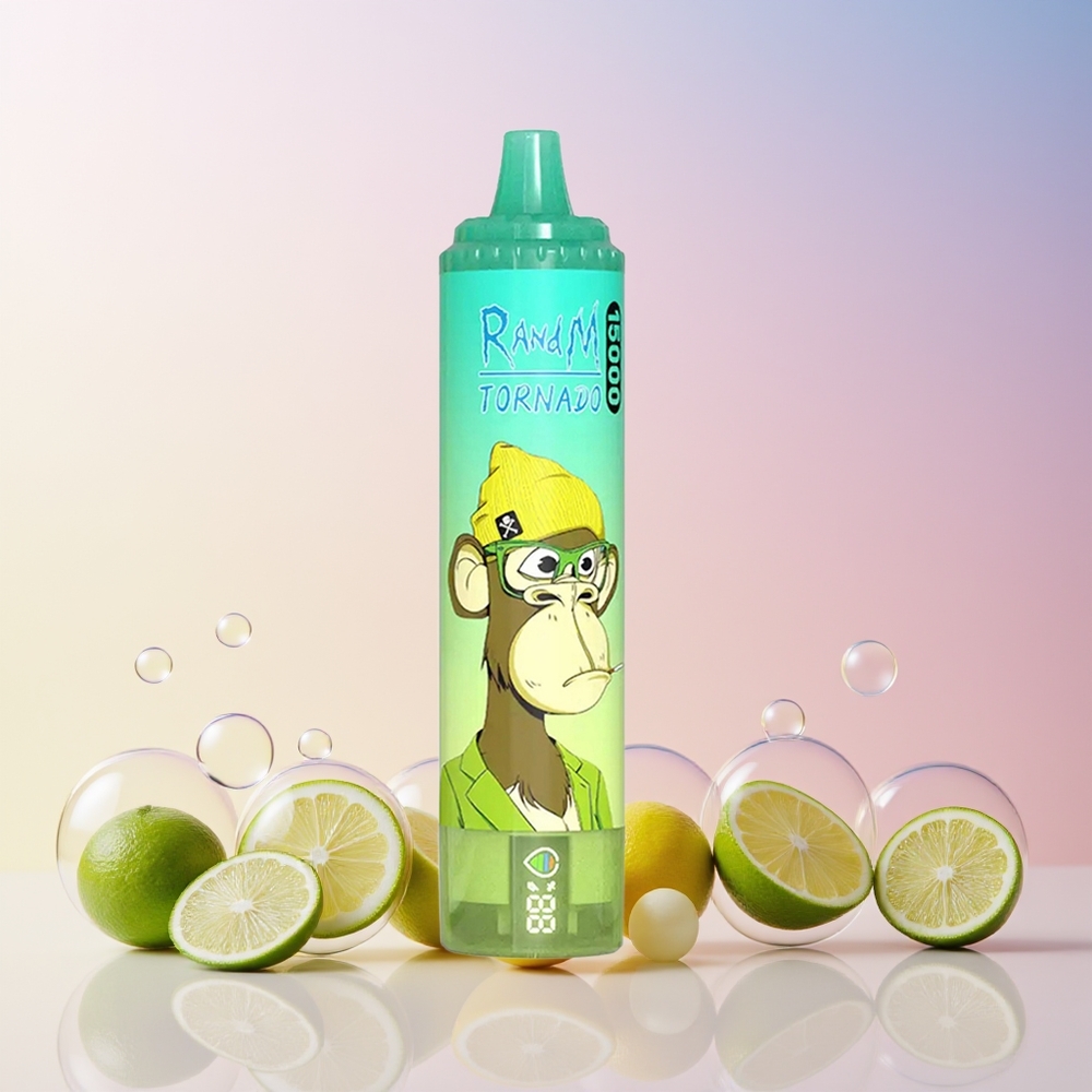 RandM Fumot Tornado 15000 Puffs Disposable Vape – 25mL Mesh Coil, Type-C, LCD Screen | Australia Wholesale Lemon Lime