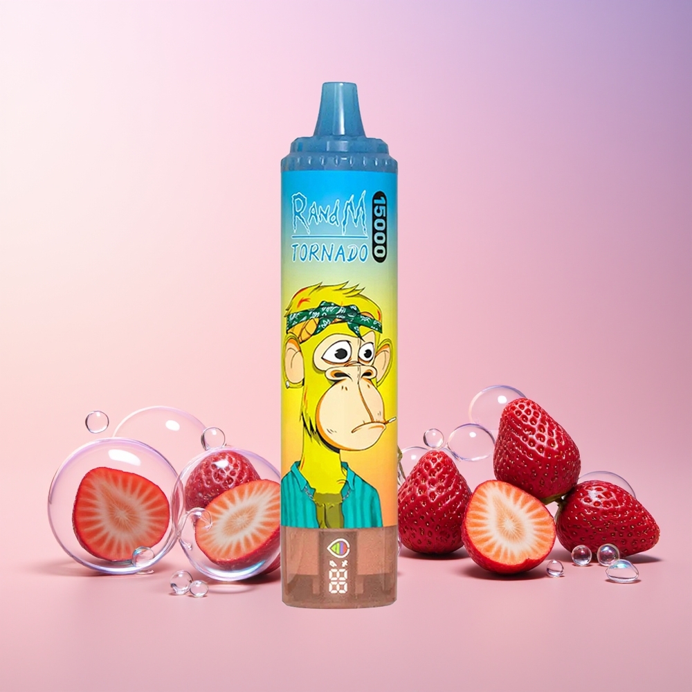 RandM Fumot Tornado 15000 Puffs Disposable Vape – 25ml 850mAh Mesh Coil (0.9Ω) | Australia Wholesale | Strawberry
