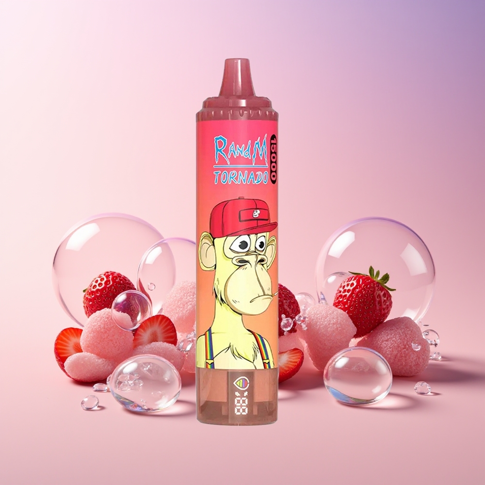 RandM Fumot Tornado 15000 Puffs Disposable Vape – 25ml Mesh Coil, 850mAh Type-C (Australia Wholesale) – Strawberry Red Bull