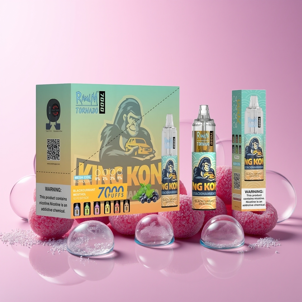 Australia Wholesale RandM Fumot Tornado 7000 Puffs Disposable Vape – 14ML E-liquid, 850MAH, Mesh Coil, Type-C, Blackcurrant Menthol