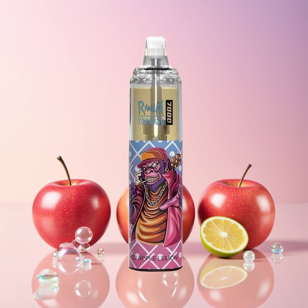 Australia Wholesale RandM Fumot Tornado 7000 Puffs Disposable Vape – 14ML E-liquid, Mesh Coil, Type-C Port (Red Apple Lemon)