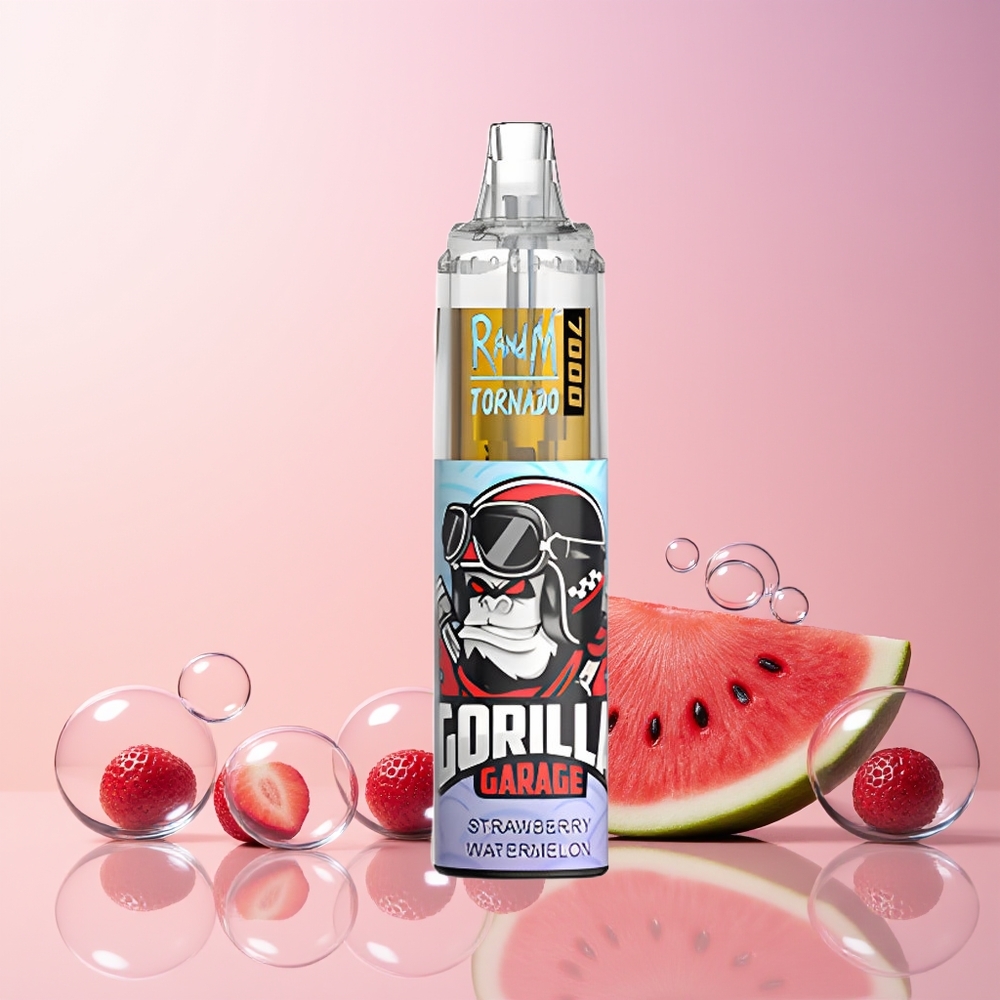 RandM Fumot Tornado 7000 Disposable Vape – 14ML E-liquid, 850MAH Battery, Mesh Coil, Type-C Port (Strawberry Watermelon) | Australia Wholesale