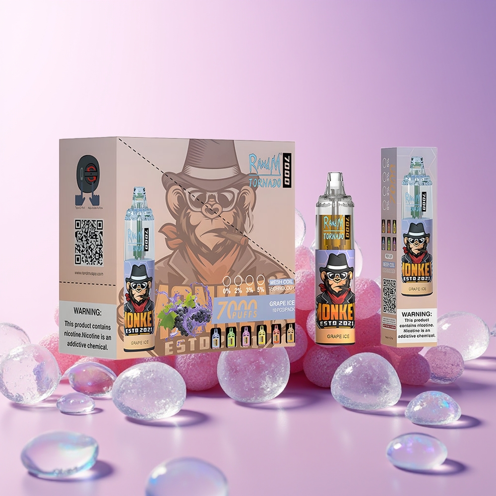 RandM Fumot Tornado 7000 Puffs Disposable Vape – 14ML E-Liquid, 850mAh Battery, Mesh Coil, Type-C Port | Australia Wholesale Grape Ice