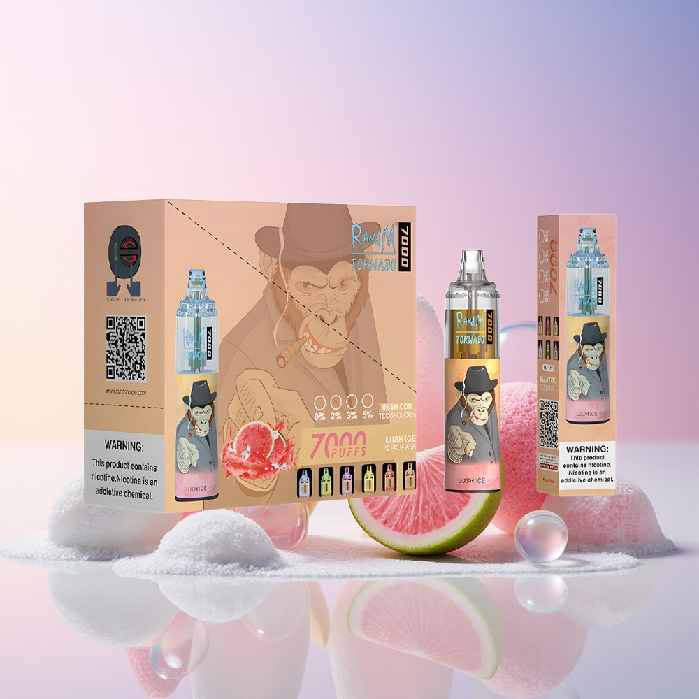 RandM Fumot Tornado 7000 Puffs Disposable Vape – 14ML E-liquid, 850MAH Battery, Mesh Coil, Type-C Port (Australia Wholesale) Lush Ice