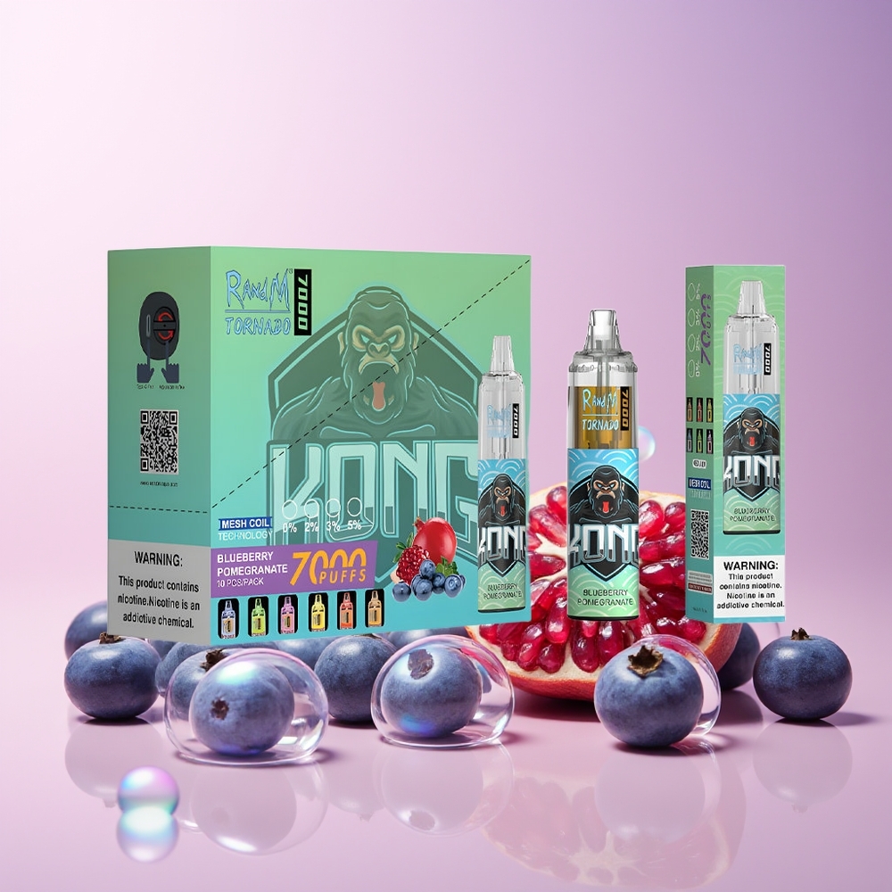 RandM Fumot Tornado 7000 Puffs Disposable Vape – 14ML E-liquid, 850mAh Battery, Mesh Coil, Type-C Port (Blueberry Pomegranate) | Australia Wholesale