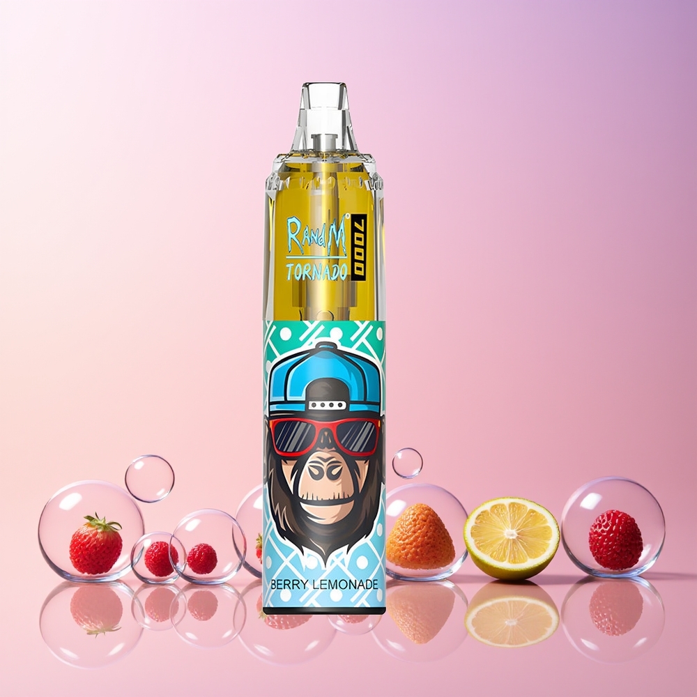 RandM Fumot Tornado 7000 Puffs Disposable Vape – 14ML E-liquid, Mesh Coil, Type-C Port | Australia Wholesale (Berry Lemonade)