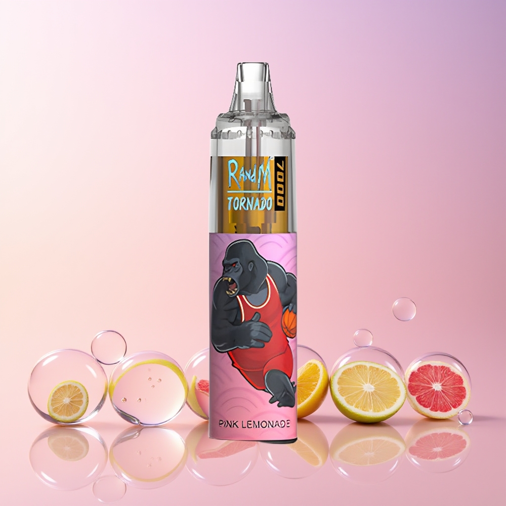 RandM Fumot Tornado 7000 Puffs Disposable Vape – 14ML E-liquid, Mesh Coil, Type-C Port (Australia Wholesale) Pink Lemonade