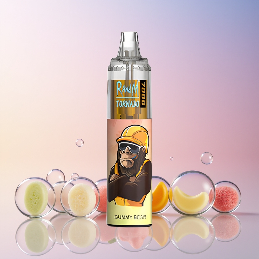 RandM Fumot Tornado 7000 Puffs Disposable Vape – 14mL E-liquid, 850mAh Battery, Mesh Coil, Type-C Port | Australia Wholesale Gummy Bear