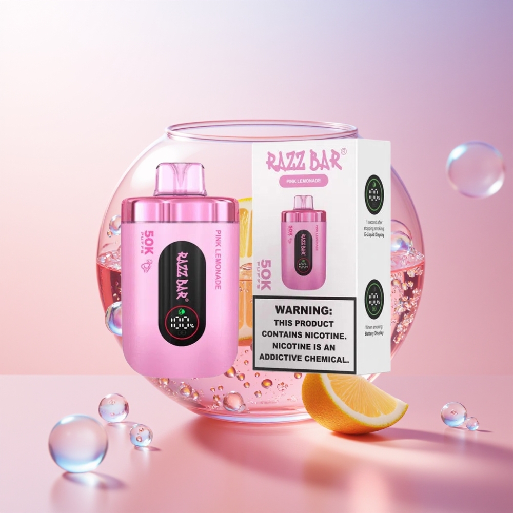 Razz Bar 50K Puffs Disposable Vape Pink Lemonade Australia Wholesale 50000 Puffs 1.0 Ohm Mesh Coil