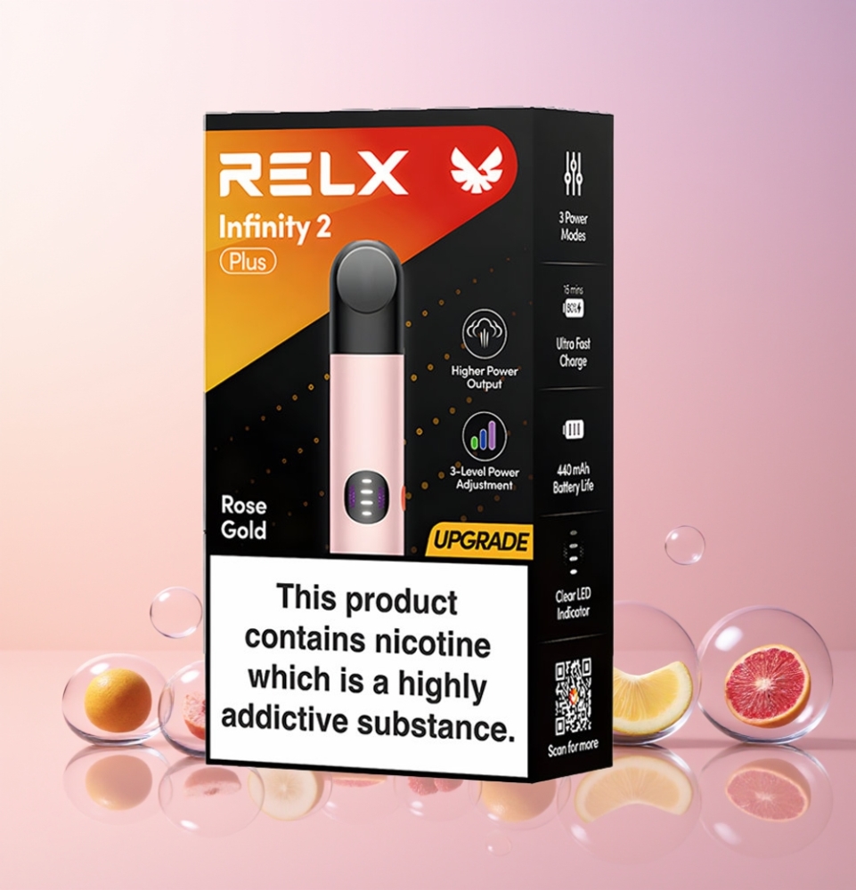 Australia Wholesale RELX Infinity 2 Plus Device – Adjustable 3 Modes, 10W Max, 600 Puffs (Rose Gold)