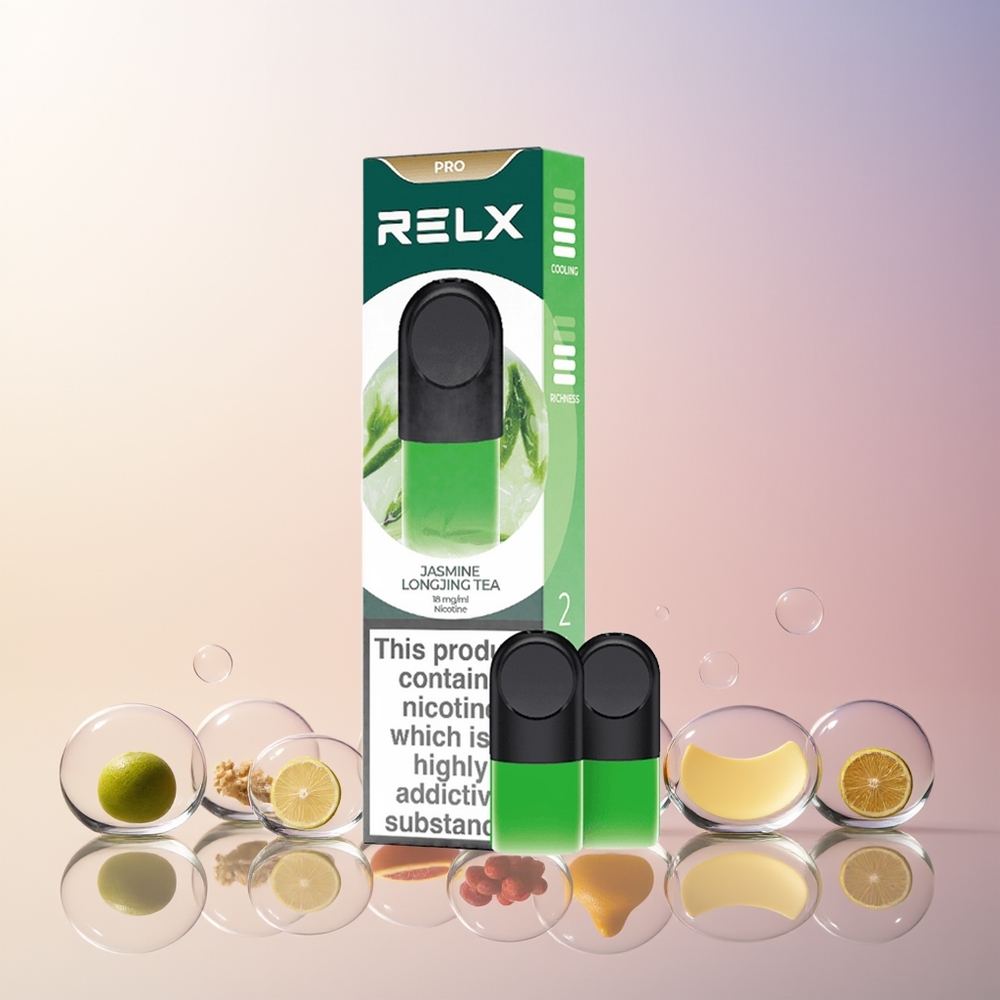 RELX Pod Pro Australia Wholesale – 1.8% Nicotine, Smooth Jasmine Longjing Tea, Rich Vapor