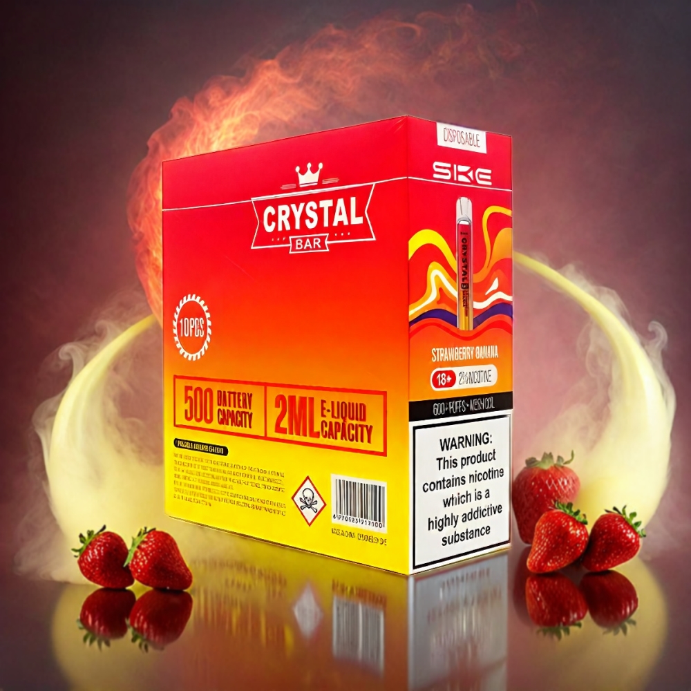 SKE Crystal Bar 600 Strawberry Banana Vape