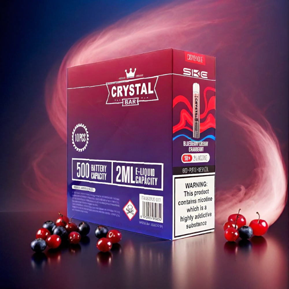 SKE Crystal Bar 600 Vape Blueberry Cherry Cranberry