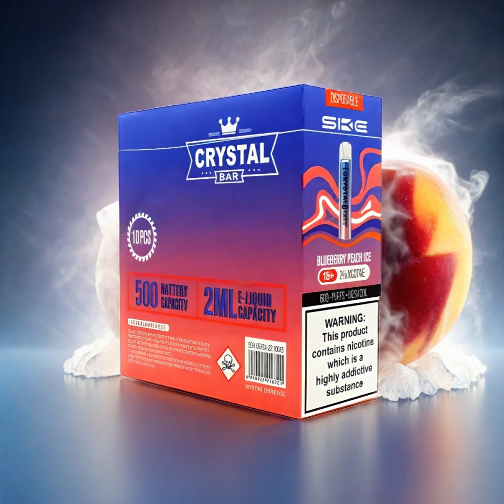 Ske Crystal Bar 600 Blueberry Peach Ice