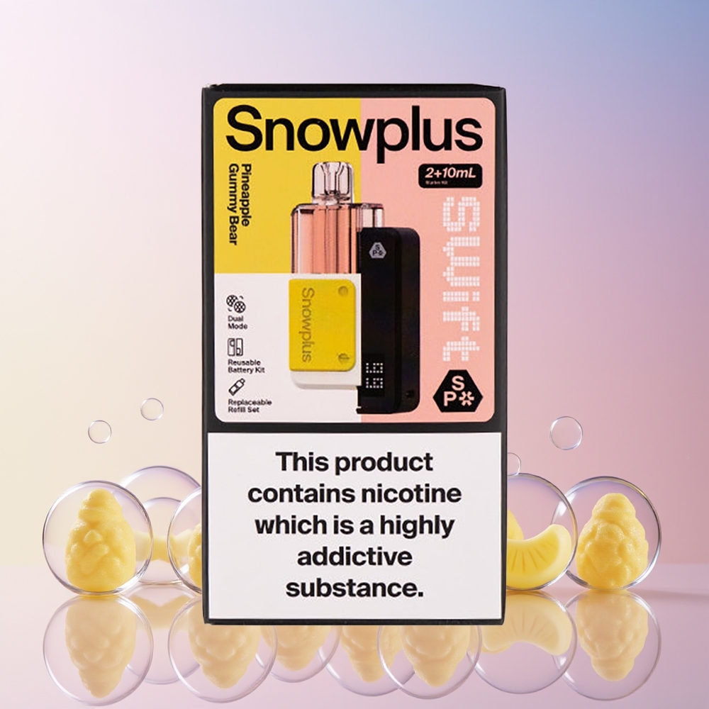 Australia Wholesale Snowplus Swift 5000 Puffs Prefilled Pod Kit – 1000mAh Battery, 2+10mL E-liquid, Pineapple Gummy Bear