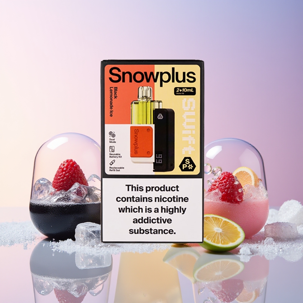 Snowplus Swift 5000 Puffs Prefilled Pod Kit – 1000mAh Dual Mesh, 2+10mL (Black Lemonade Ice) | Australia Wholesale