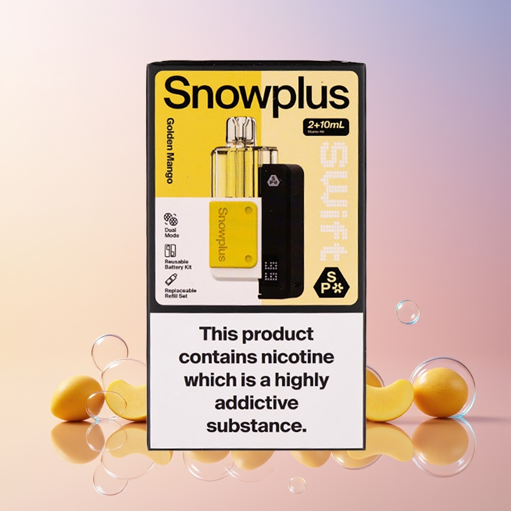 Snowplus Swift 5000 Puffs Prefilled Pod Kit – 1000mAh Dual Mesh, 2+10ml (Golden Mango) | Australia Wholesale