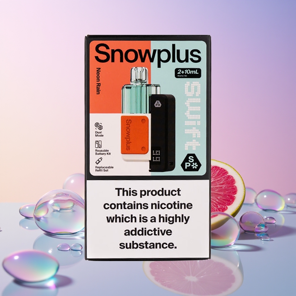 Snowplus Swift 5000 Puffs Prefilled Pod Kit – Dual Mesh, 1000mAh, 12ml (2% Nicotine) | Australia Wholesale | Neon Rain