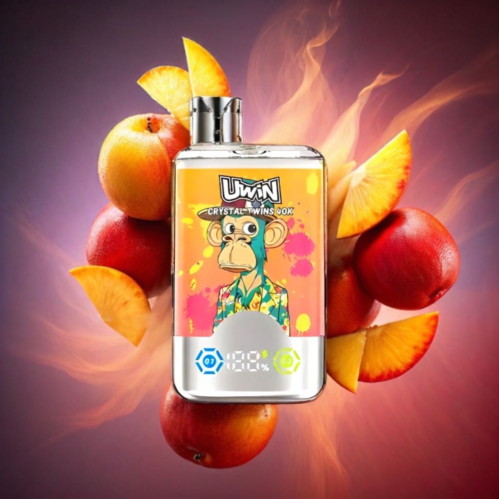 UWIN Crystal Twins 40000 Puffs Vape Peach Mango Pineapple Red Bull