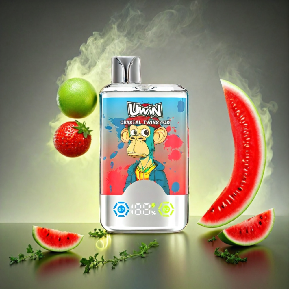 UWIN Crystal Twins Strawberry Watermelon Lemon Lime 40000 Puffs Rechargeable Vape
