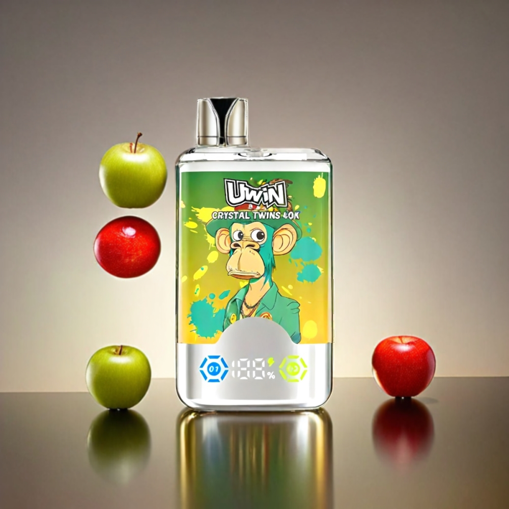 UWIN Crystal Twins Vape 40000 Puffs Kiwi Passion Fruit Guava Apple