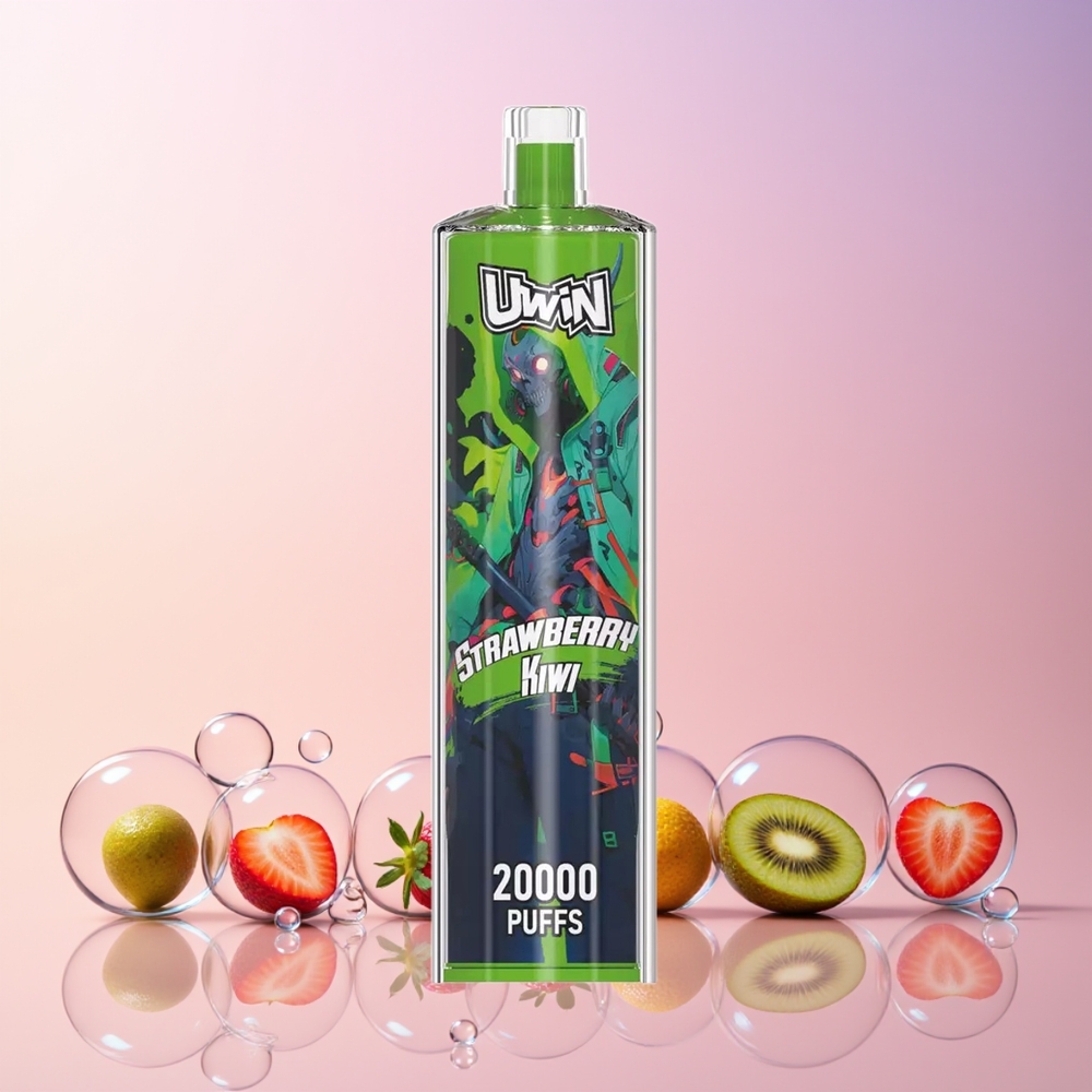 Australia Wholesale Uwin Shisha Hookah Crystal 20000 Puffs – 22mL Mesh Coil, Type-C Rechargeable, 0-5% Nicotine (Strawberry Kiwi)