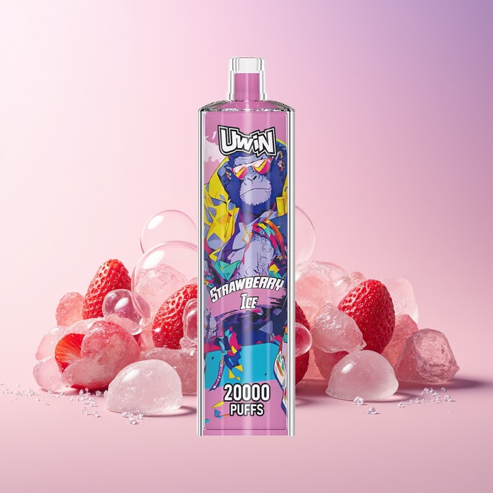 Uwin Shisha Hookah Crystal 20000 Puffs – 22ml Mesh Coil, Type-C Rechargeable (0%-5% Nicotine) | Australia Wholesale Strawberry Ice