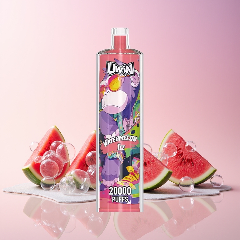 Uwin Shisha Hookah Crystal 20000 Puffs – 22ml Mesh Coil, Type-C Rechargeable (0%-5% Nicotine) | Australia Wholesale Watermelon Ice
