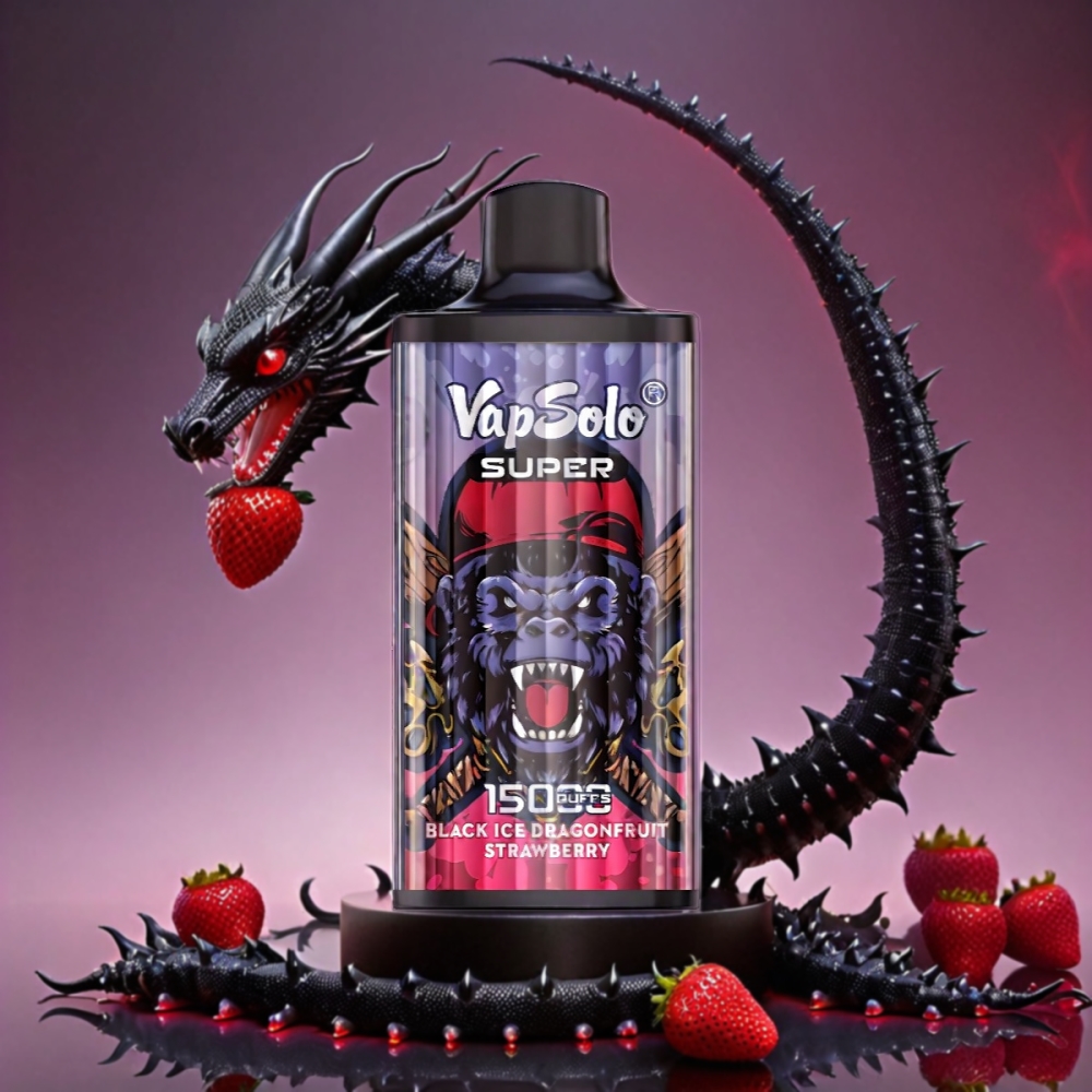 Vapsolo Super 15000 Puffs Vape - Black Ice Dragonfruit Strawberry