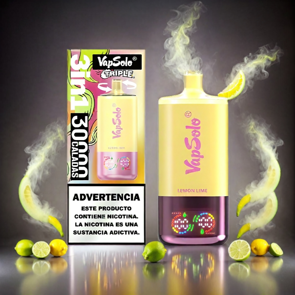 VapSolo Tripe 30000 Puffs Vape - Lemon Lime