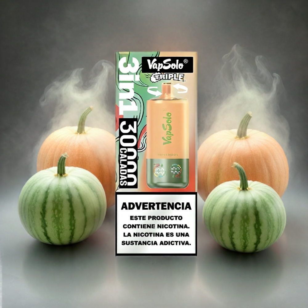 VapSolo Tripe 30000 Puffs Vape Triple Melon
VapSolo Tripe 30000 Puffs The Ultimate Vaping Experience