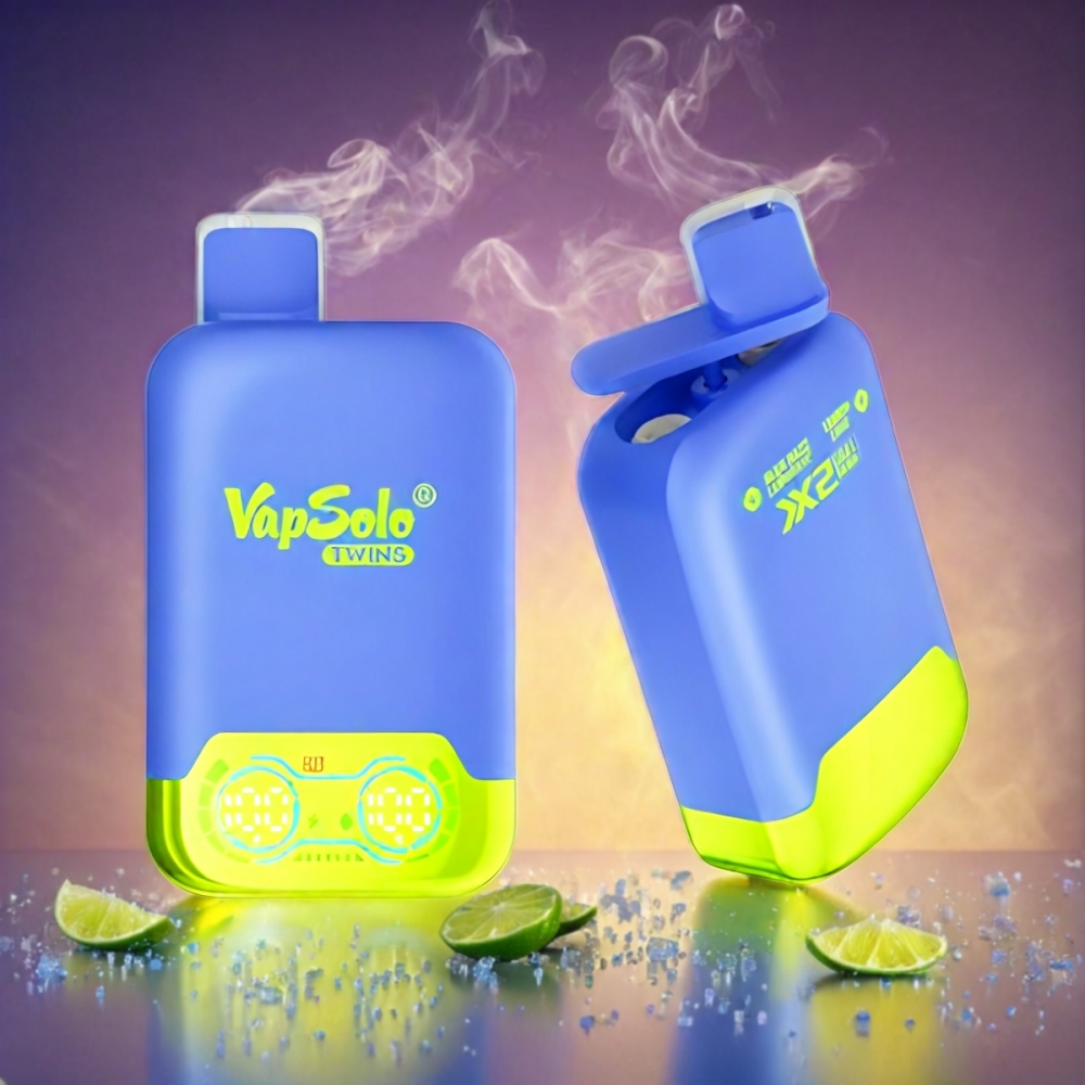 Vapsolo Twins 20000 Puffs Disposable Vape - Blue Razz Lemonade & Lemon Lime