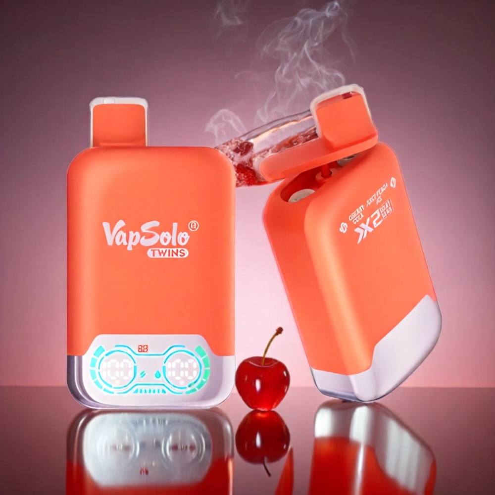 Vapsolo Twins 20000 Puffs Disposable Vape - Cherry Cola & Juicy Peach Ice