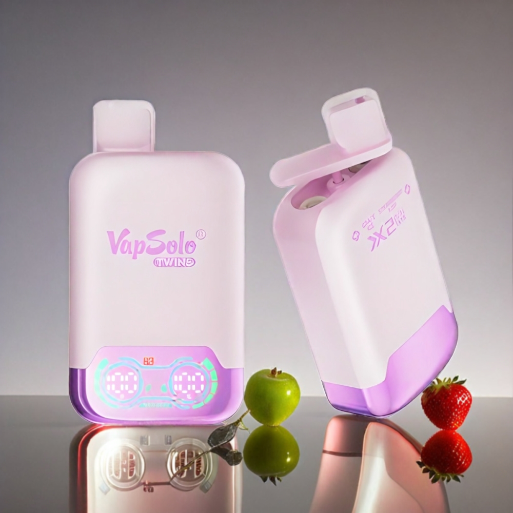 Vapsolo Twins 20000 Puffs Disposable Vape - Grape Ice & Strawberry Kiwi
