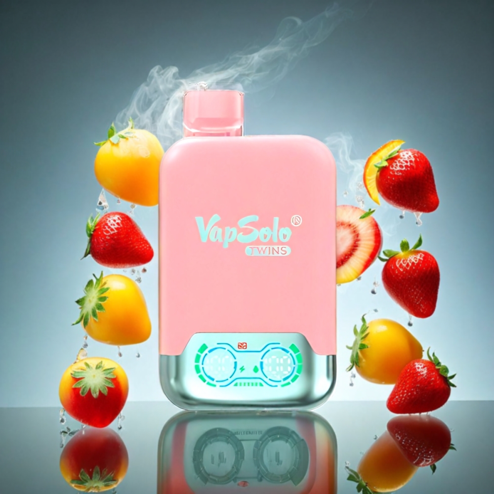 Vapsolo Twins 20000 Puffs - Strawberry Ice & Mango Peach Watermelon