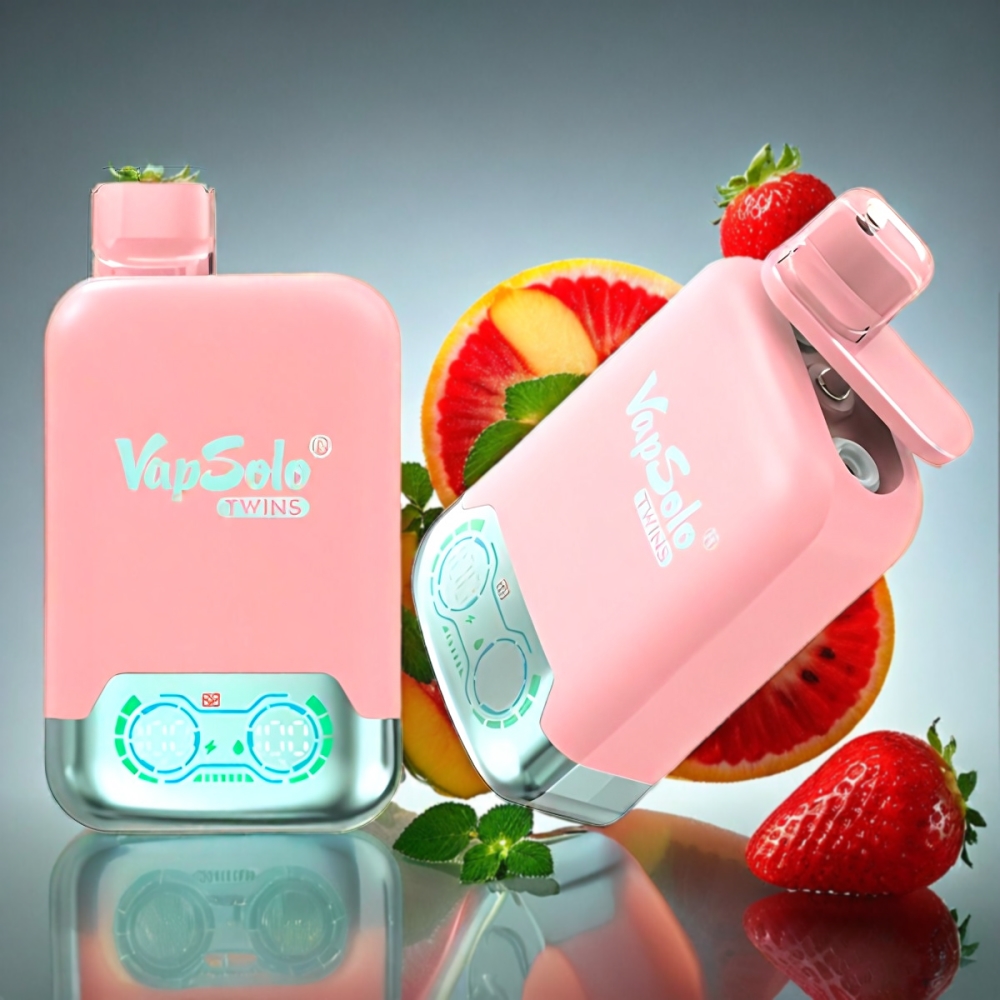 Vapsolo Twins 20000 Puffs - Strawberry Ice & Mango Peach Watermelon