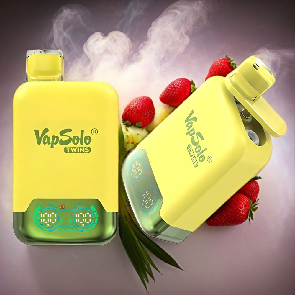Vapsolo Twins 20000 Puffs Vape - Pineapple Coconut & Strawberry Banana