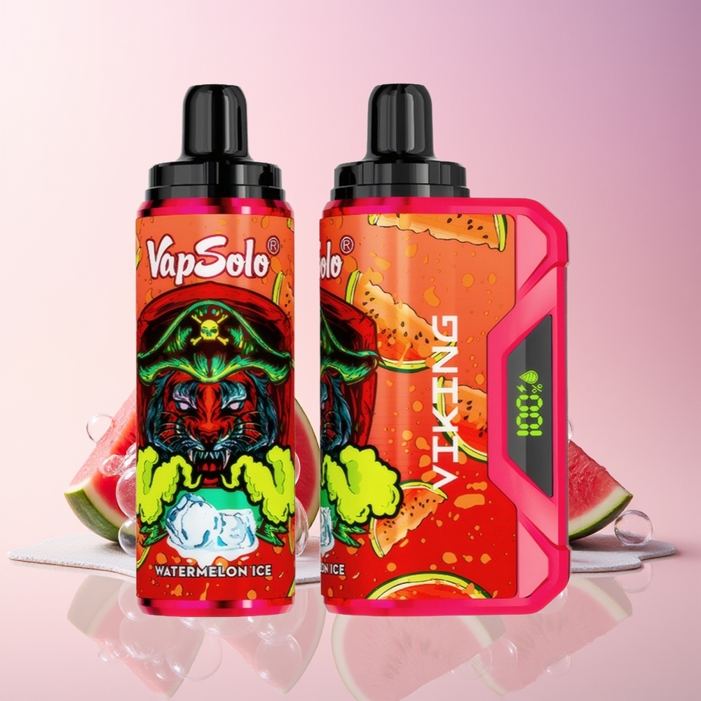 VapSolo VIKING 12000 Puffs Disposable Vape | 22mL E-Liquid | Type-C Charging | LED Display | Australia Wholesale (Watermelon Ice)