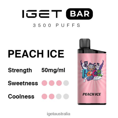 IGET bar Sydney Bar 3500 Puffs J2V4N279 Peach Ice