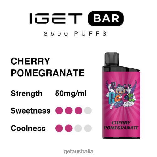 IGET online Bar 3500 Puffs J2V4N291 Cherry Pomegranate