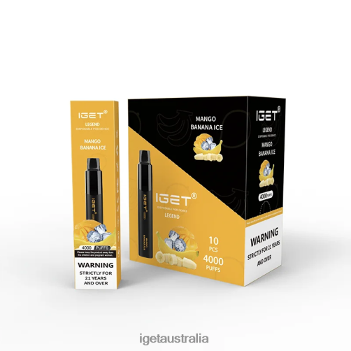 IGET Melbourne Legend 4000 Puffs J2V4N328 Mango Banana Ice
