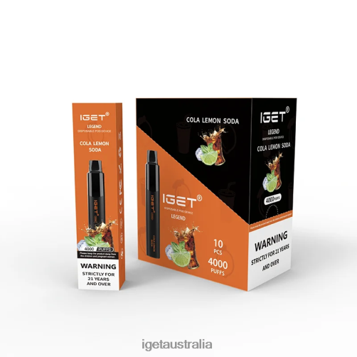 IGET bar Sydney Legend 4000 Puffs J2V4N349 Cola Lemon Soda