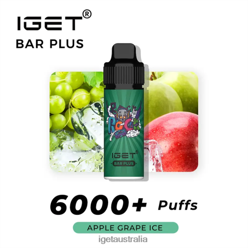 Buy IGET Melbourne Bar Plus 6000 Puffs J2V4N235 Apple Grape Ice