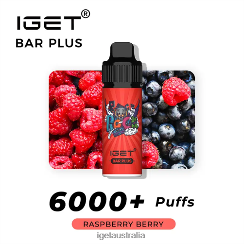 IGET bar Sydney Bar Plus 6000 Puffs J2V4N249 Raspberry Berry