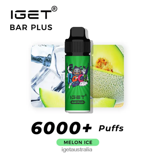 IGET bar Melbourne Bar Plus 6000 Puffs J2V4N250 Melon Ice