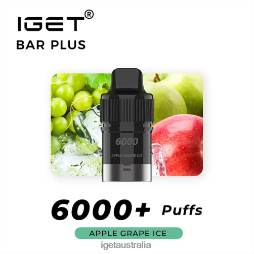 IGET Australia Bar Plus Pod 6000 Puffs J2V4N253 Apple Grape Ice